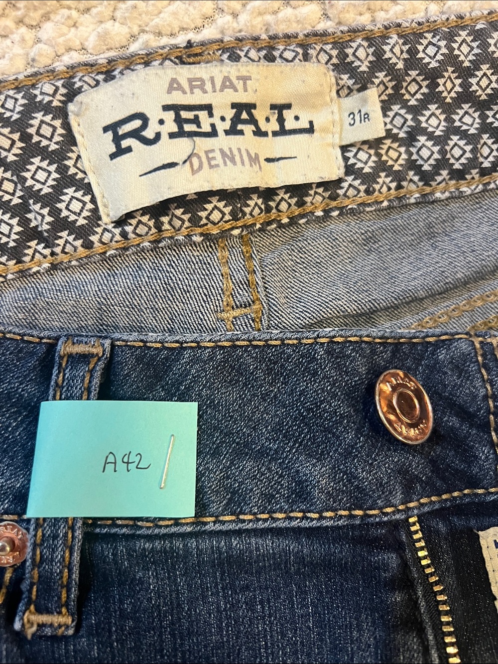 Ariat REAL DENIM Dark Blue Women's Bootcut Jeans - Picture 10 of 10